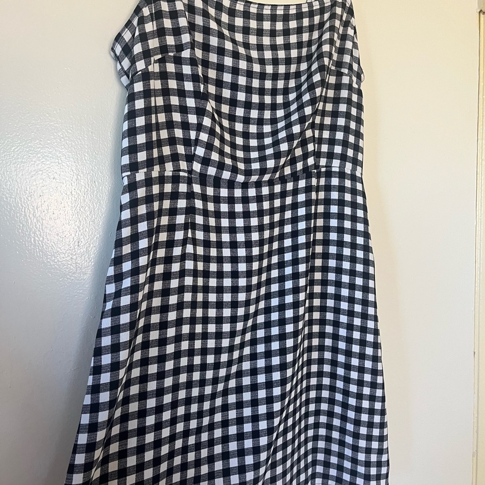 Nordstrom Black and White Gingham Mini Dress - Picture 2 of 3